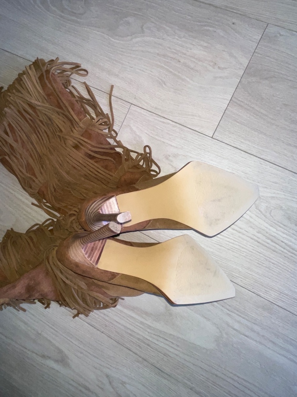 STEVE MADDEN -  KINZEE FRINGE CHESTNUT SUEDE - Picture 9 of 10